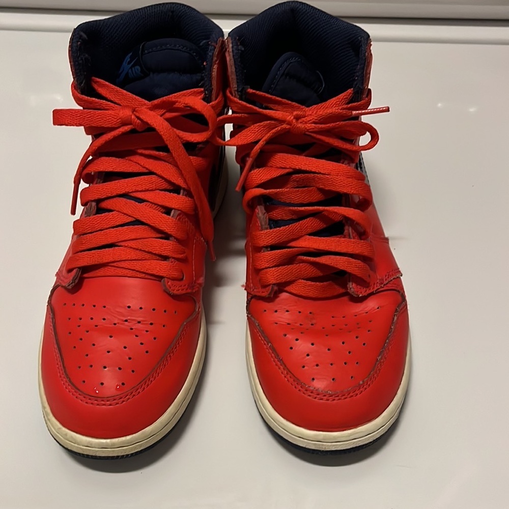 high top red air jordans